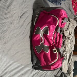 Under Armour Women's Pink and Gray Travel Bag